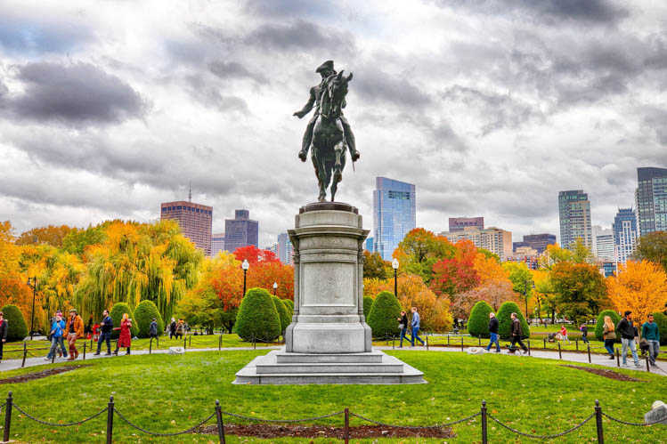 New England Fall Foliage Boston Public Garden