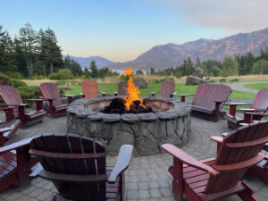Skamania Lodge Washington Fire pit awaits