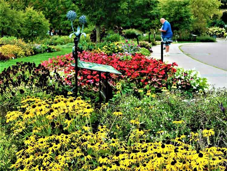 There are a number of beautiful gardens throughout Ithaca, NY. Photo by Victor Block