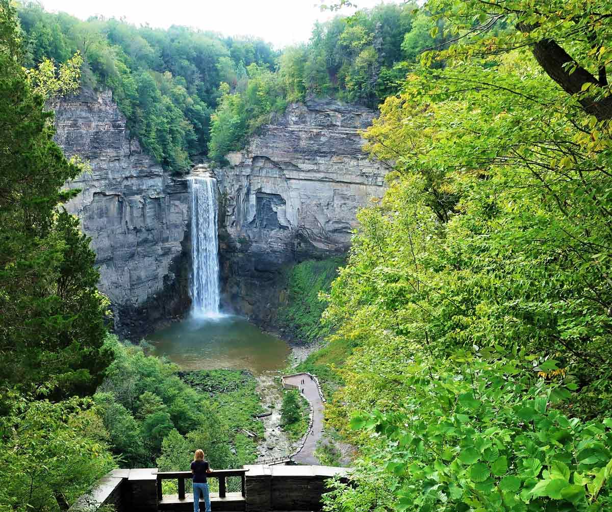 Taughannock Falls in Ithaca, NY is taller than Niagara Falls. Photo by Victor Block