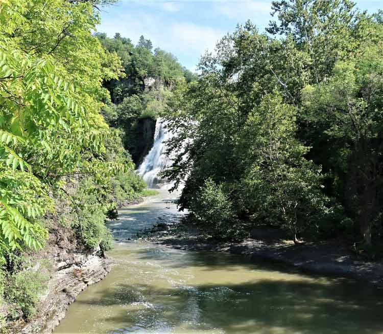 Ithaca, NY boasts 150 waterfalls, some right inside town. Photo by Victor Block