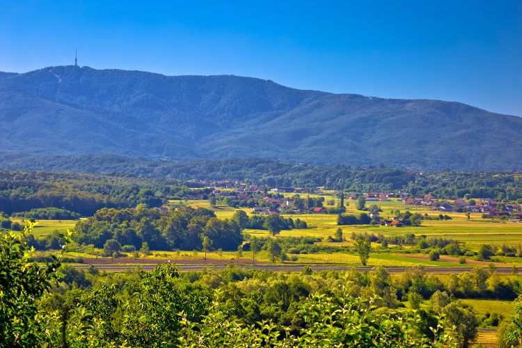 View of Medvednica Mountain