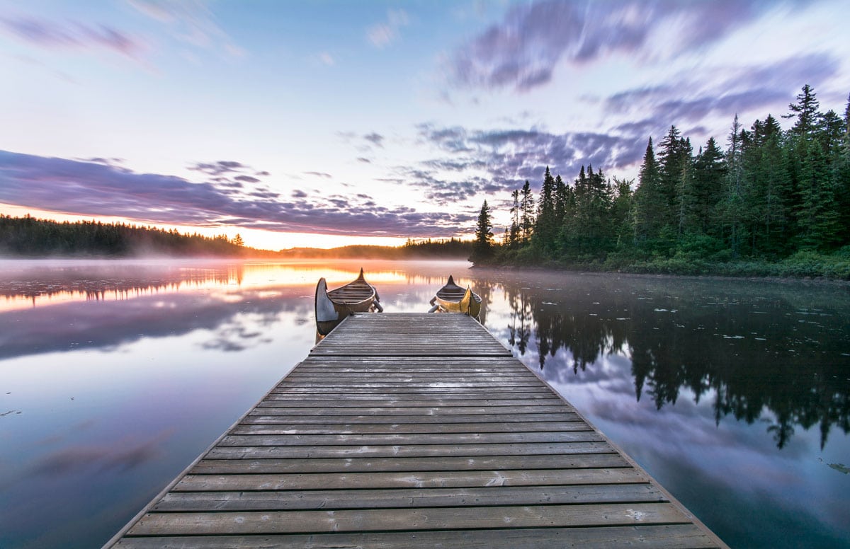 Lake vacation in Quebec