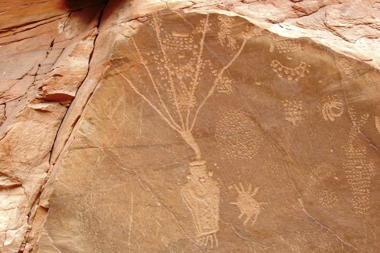 Ancient pictographs in Dinosaur National Monument. Photo by John M. Smith