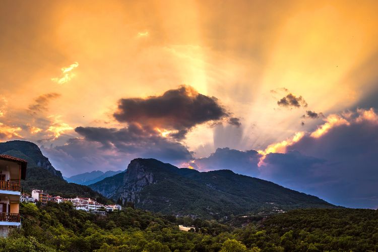 Mount Olympus at senset