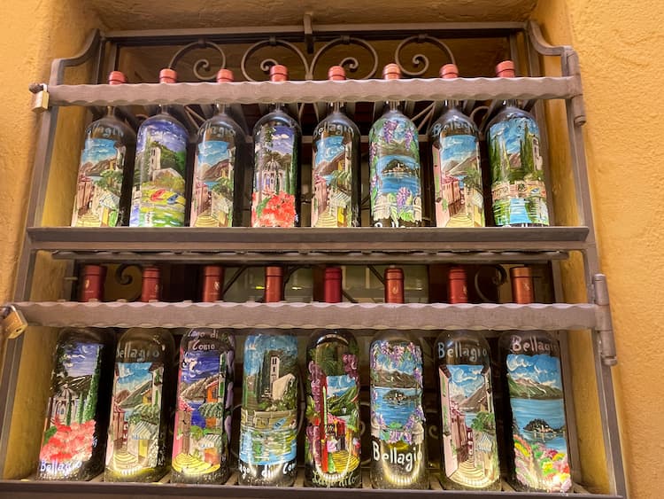 Hand painted bottles for sale. Photo by Debbie Stone