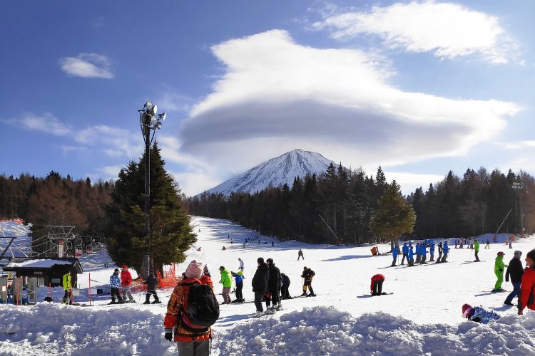 Ski hill in Japan