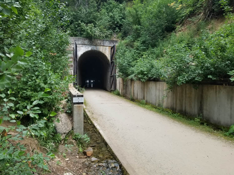 Hiawatha Bike Trail tunnel.