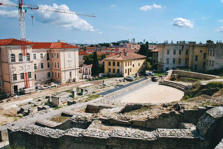 Remains of a Roman theater next to Kastel