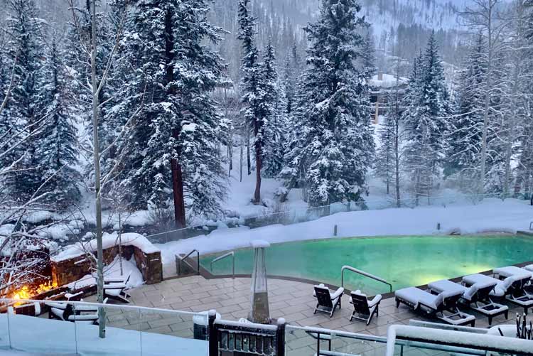 The infinity pool at the Grand Hyatt Spa. Photo by Grand Hyatt Vail