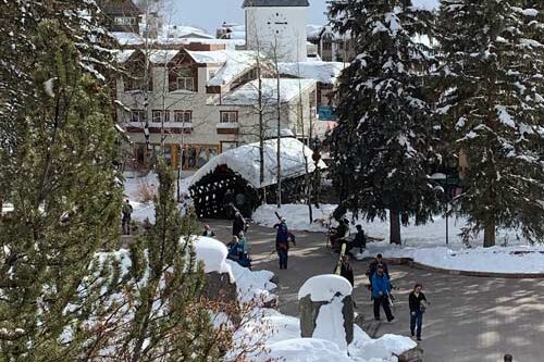 Coming back from the slopes to enjoy Vail Village. Photo by Ann Yungmeyer