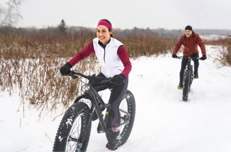 Fat tire bikes can make it through snow and ice. Photo by Lopolo/Dreamstime