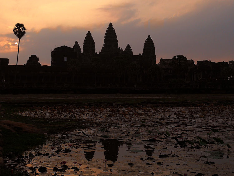 Visiting Angkor Wat at sunrise