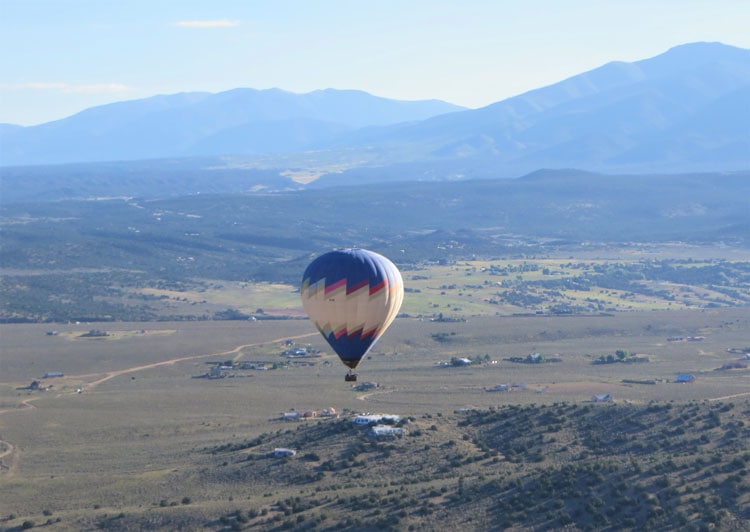 Hot air balloon flight