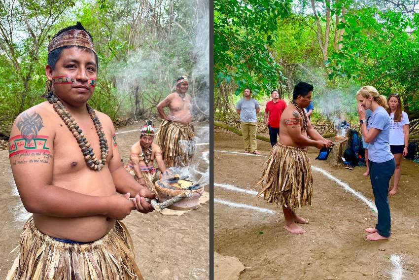 Shaman blessing in Ecuador. Photos courtesy Janna Graber