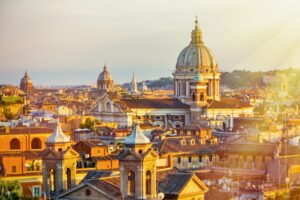 Beautiful sunset in Rome, the eternal city. Photo by Starcevic from Getty Images Signature via Canva