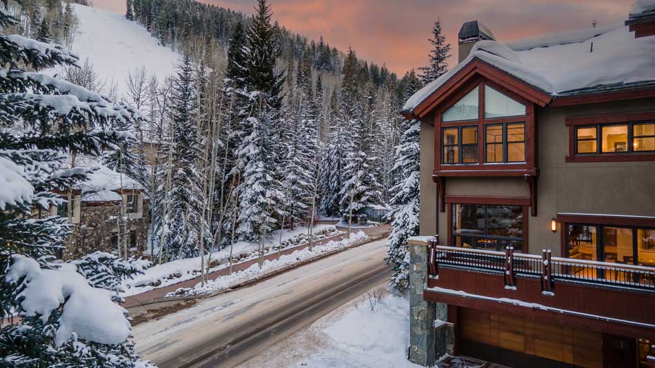 Chalet Bello is a ski in/ski out lodge in Beaver Creek, Colorado. Photo courtesy Moving Mountains