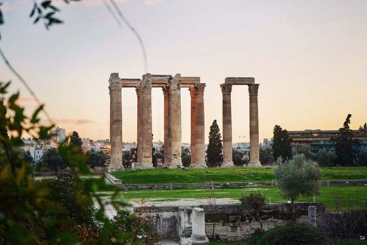 Olympieion in Athens, Greece.