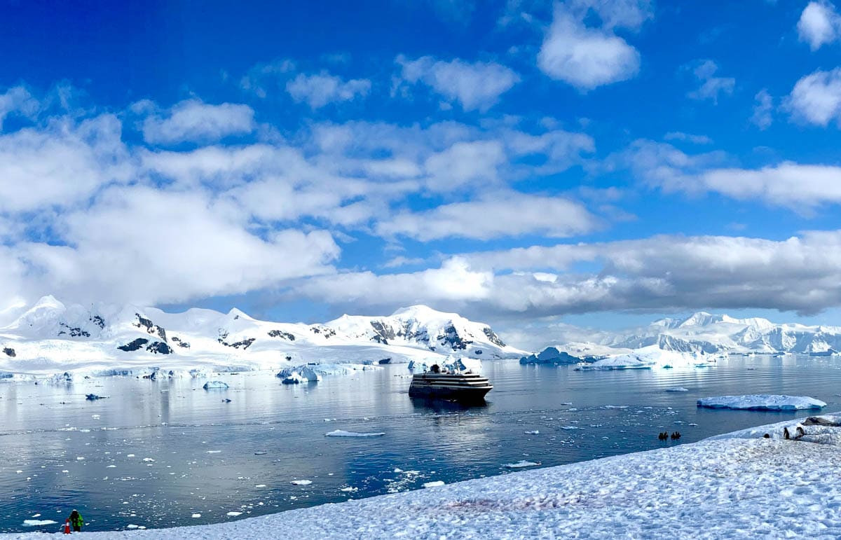 Antarctica Cruise At anchor in Neko Harbor