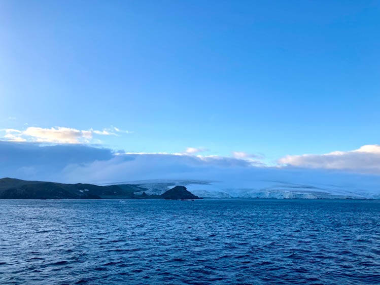 First sight of land, Robert Point, South Shetland Islands