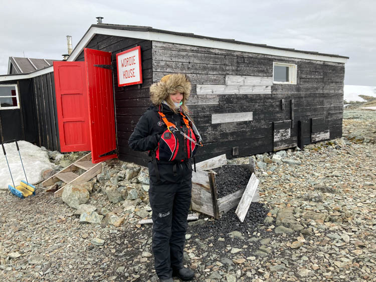 Antarctica cruise Wordie House entrance