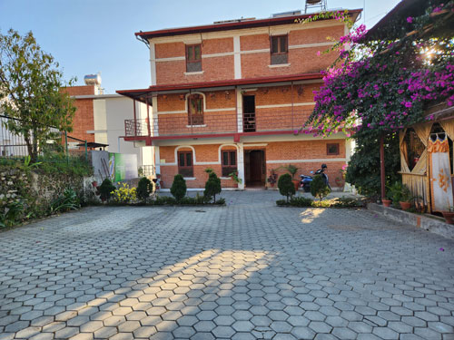 The front entrance of Green Palm Boutique Hotel.