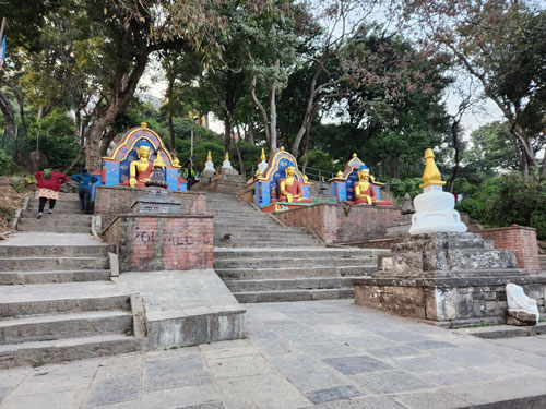 Entrance to Swayambhunath, AKA Monkey Temple. 