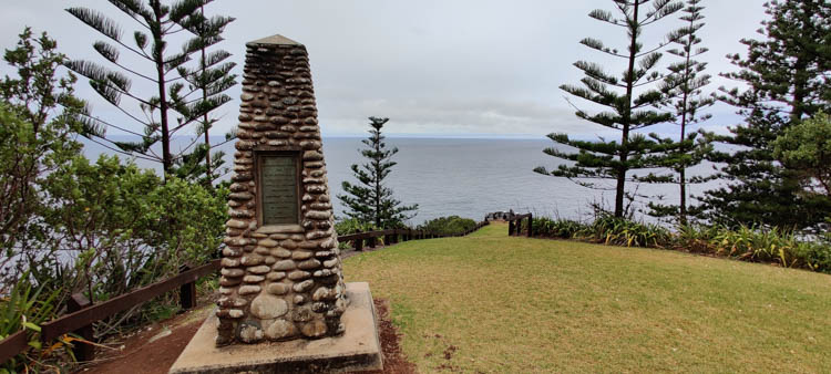 Monument commemorating Cook's landing on NI