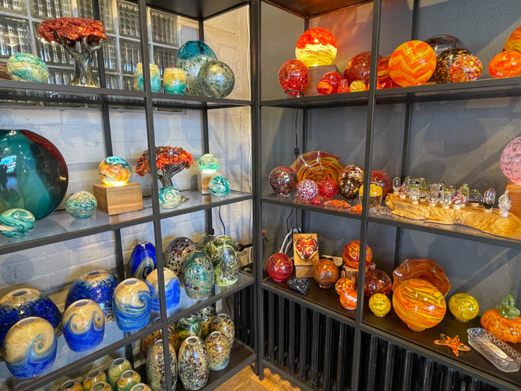 Glass floats at Lincoln City Glass Center