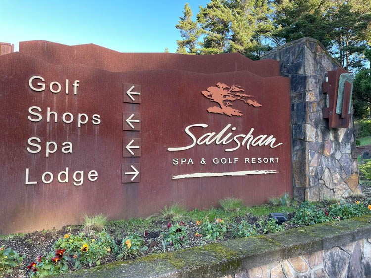 Oregon Coast getaway: Welcome to Salishan Coastal Lodge sign