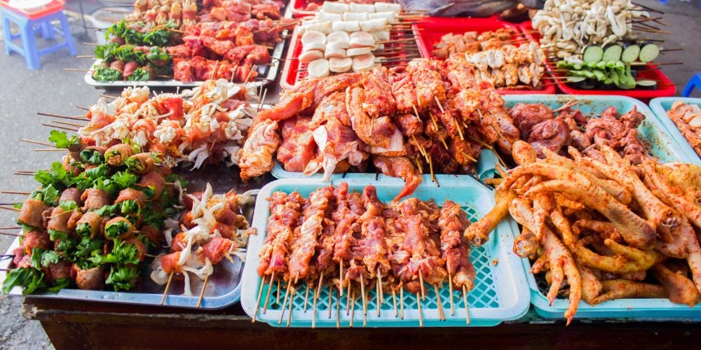 胡志明市 Ho Thi Ky 市场的西贡街美食
