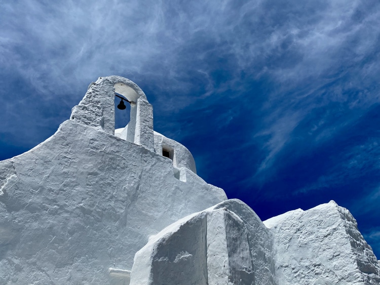 A whitewashed church in Mykonos Town