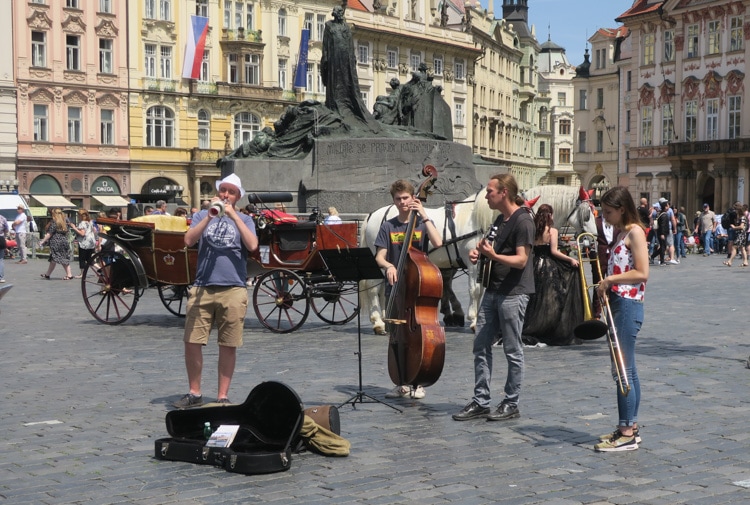 Street musicans in Prague