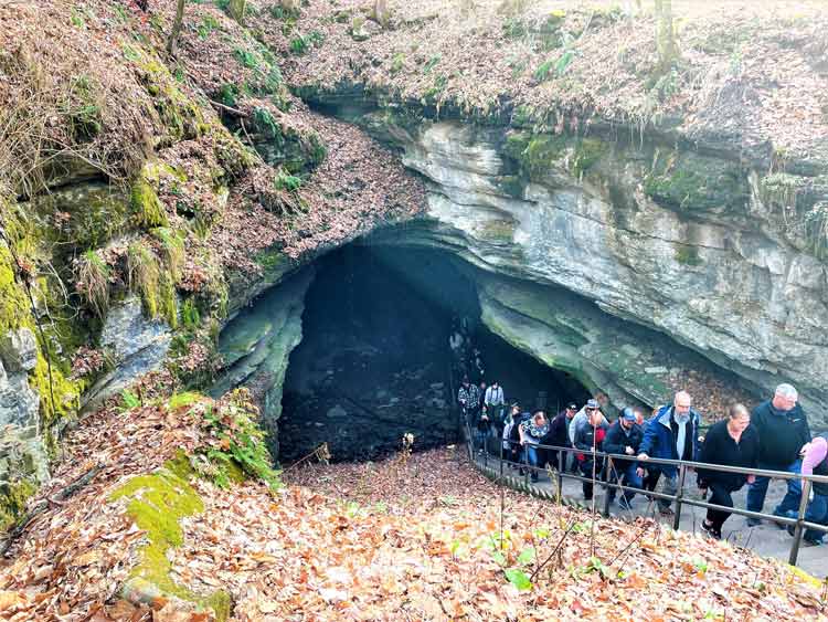 Exiting the cave