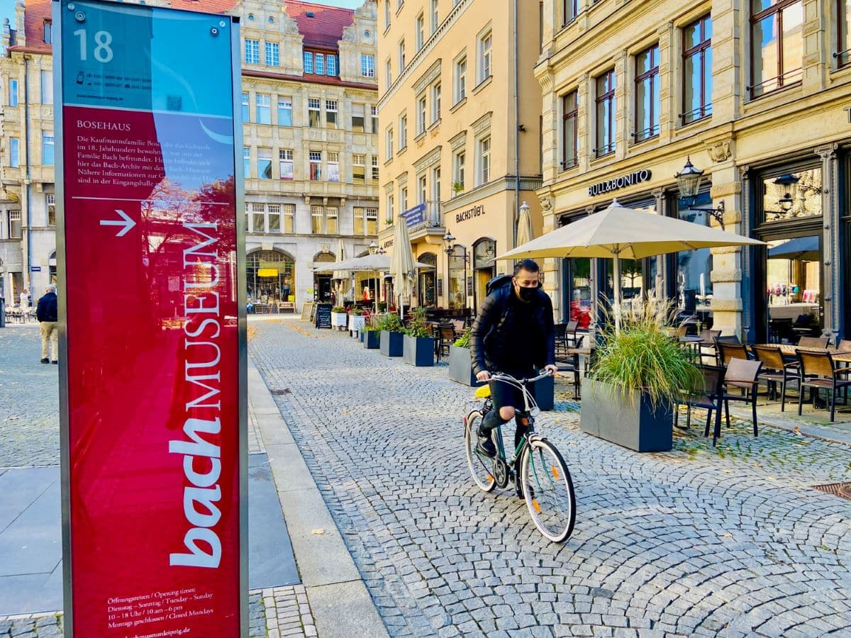 Leipzig, Germany, Street scene near the Bach Museum