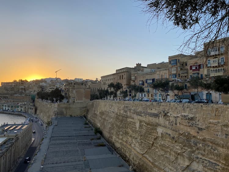 Sunset in Valletta. Photo by Tom Hall