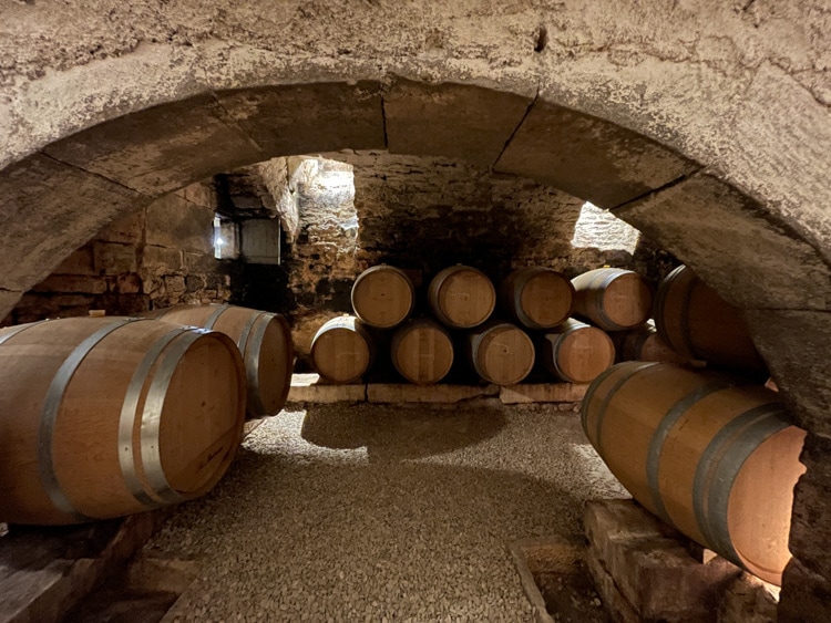 The cellar of Domaine Laroche