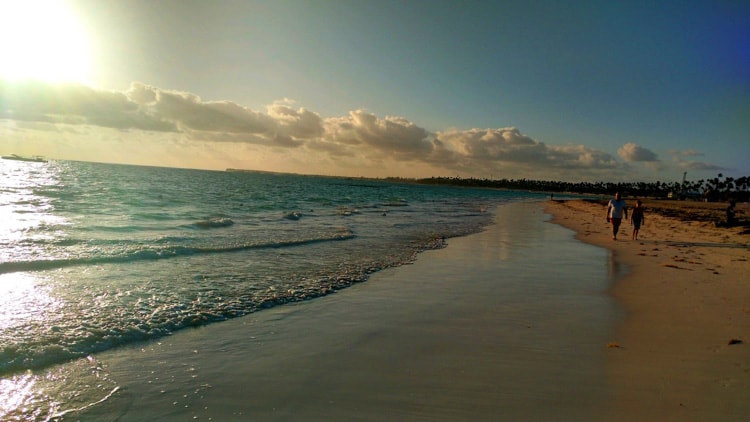 3 mile walks on a pristine beach each morning.