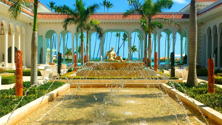 The Grand Fountain of the Colonial style Plaza