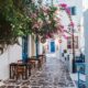 A quiet street in Greece.