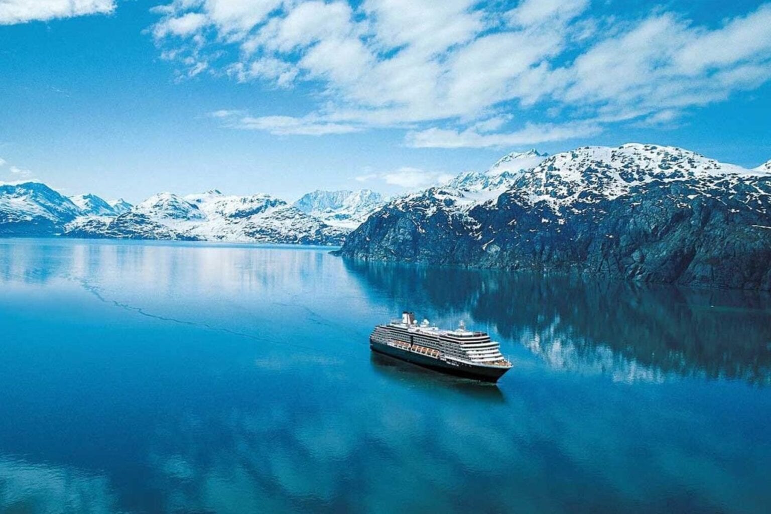 Holland America Ship Cruising on Glacier Bay. Photo by Holland America Lines