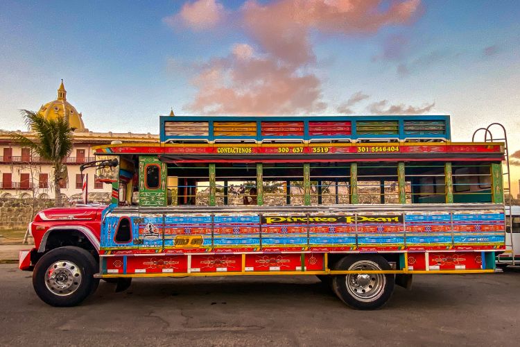 Colombia Road Trip Tourist Bus image from Canva