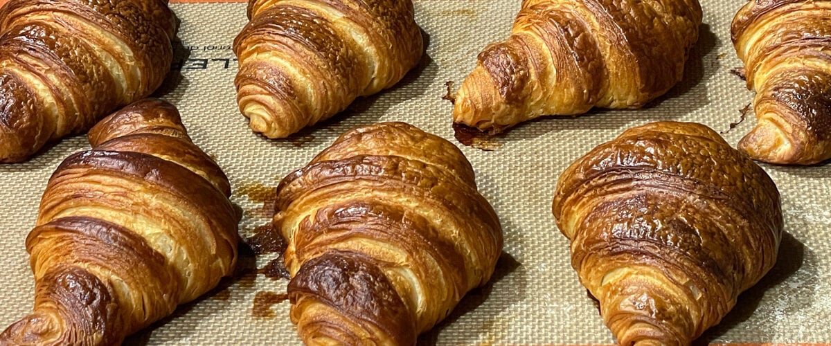 Croissant making class in Paris Piping hot beauties. Photo by Debbie Stone