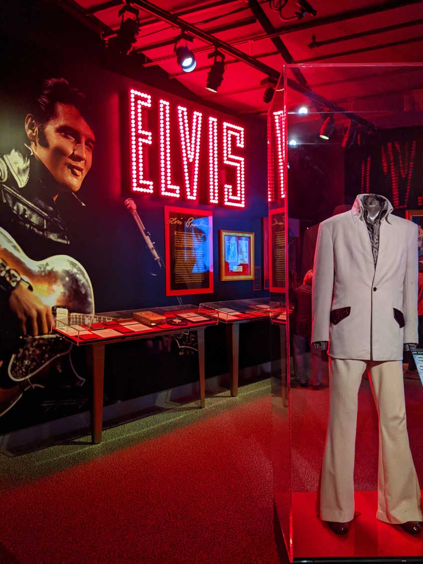 The Elvis exhibit at the Rock and Roll Hall of Fame