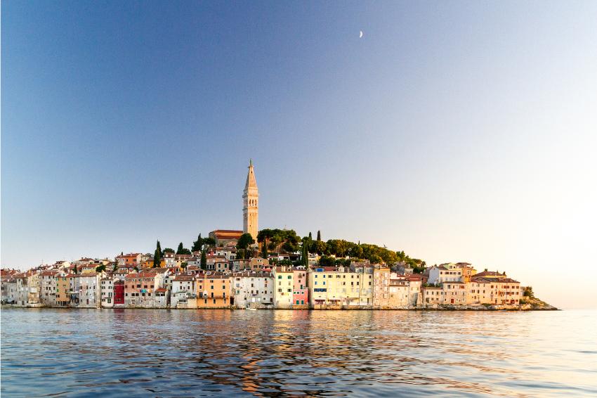 Rovinj on the Coast of the Adriatic Sea