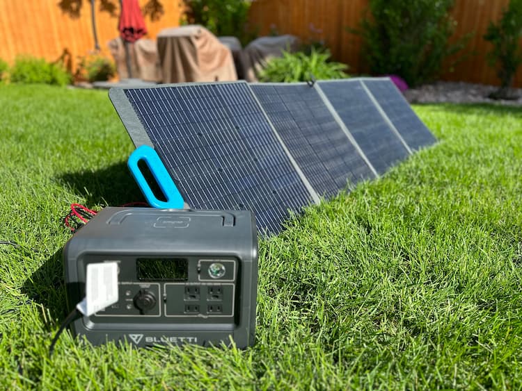 Solar Panels with Controller. Photo by Benjamin Rader