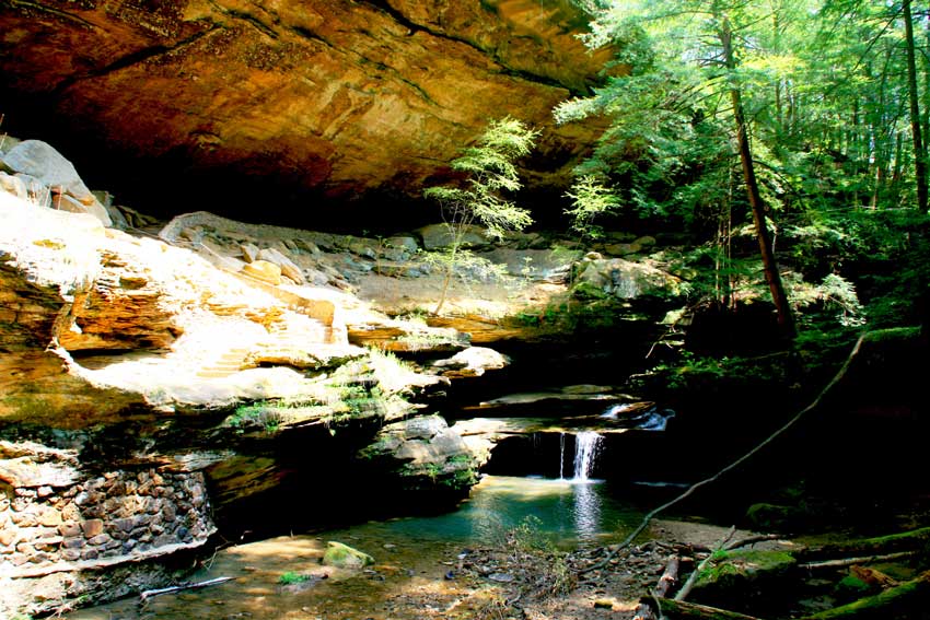 The Old Man's Cave, the former home of Richard Rowe, located in Hocking Hills