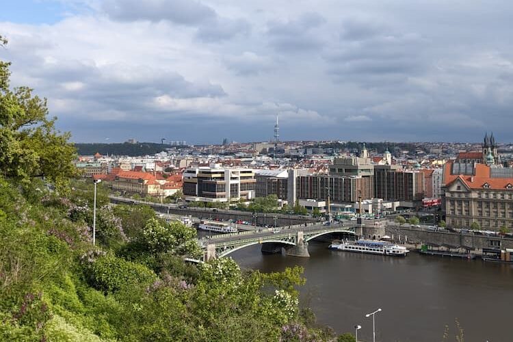 View from the heights of Letenske Park. Photo by Ellen Kahaner