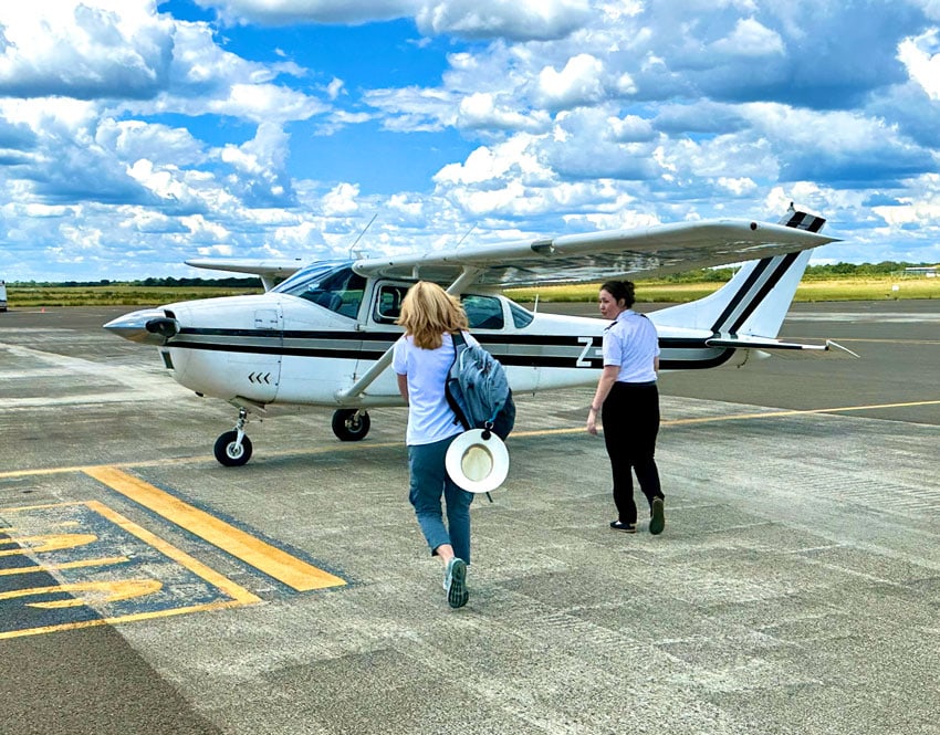 Flying with small aircraft in Southern Africa. Photo courtesy Janna Graber