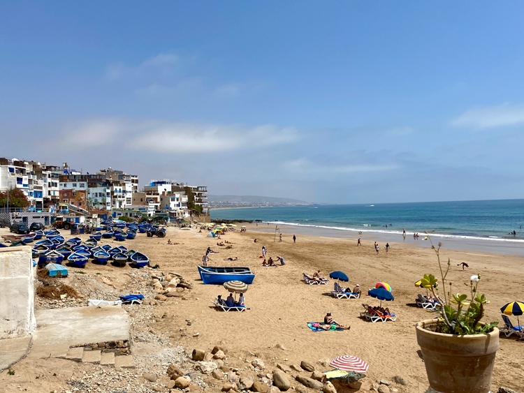 A beach in Agadir, Morocco